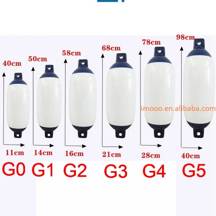 Factory Price G0 Marine Boat Fender 11cmx40cm Protector 4.5x16inch Marine Boat Bumper for Fishing Boats Sailboats