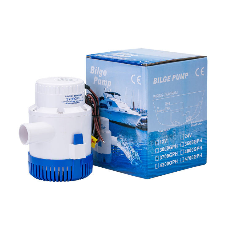 LifeSRC 4700 GPH 12v Heavy Duty Electric Bilge Pump (4700gph 12v)